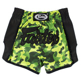 Fairtex BS1710 Slim Cut Muay Thai Shorts Green Camo