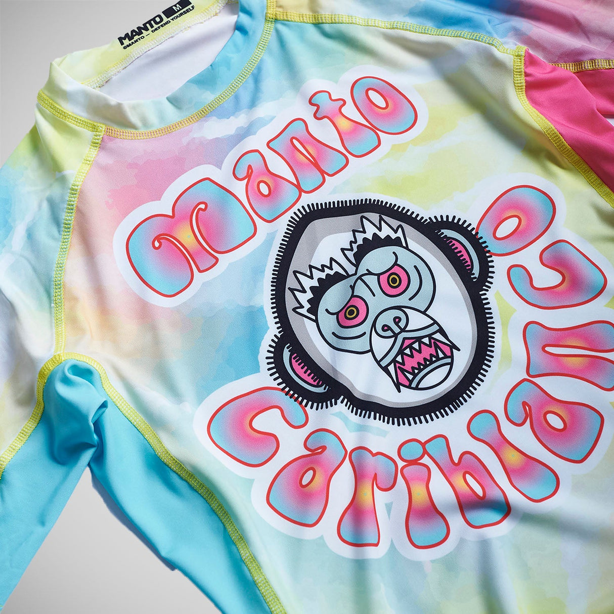 Manto CariBlanco Tie Dye Rash Guard Multi -kleuren met korte mouwen