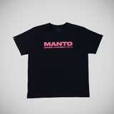 Manto, büyük boy tişört siyah/pembe savunma