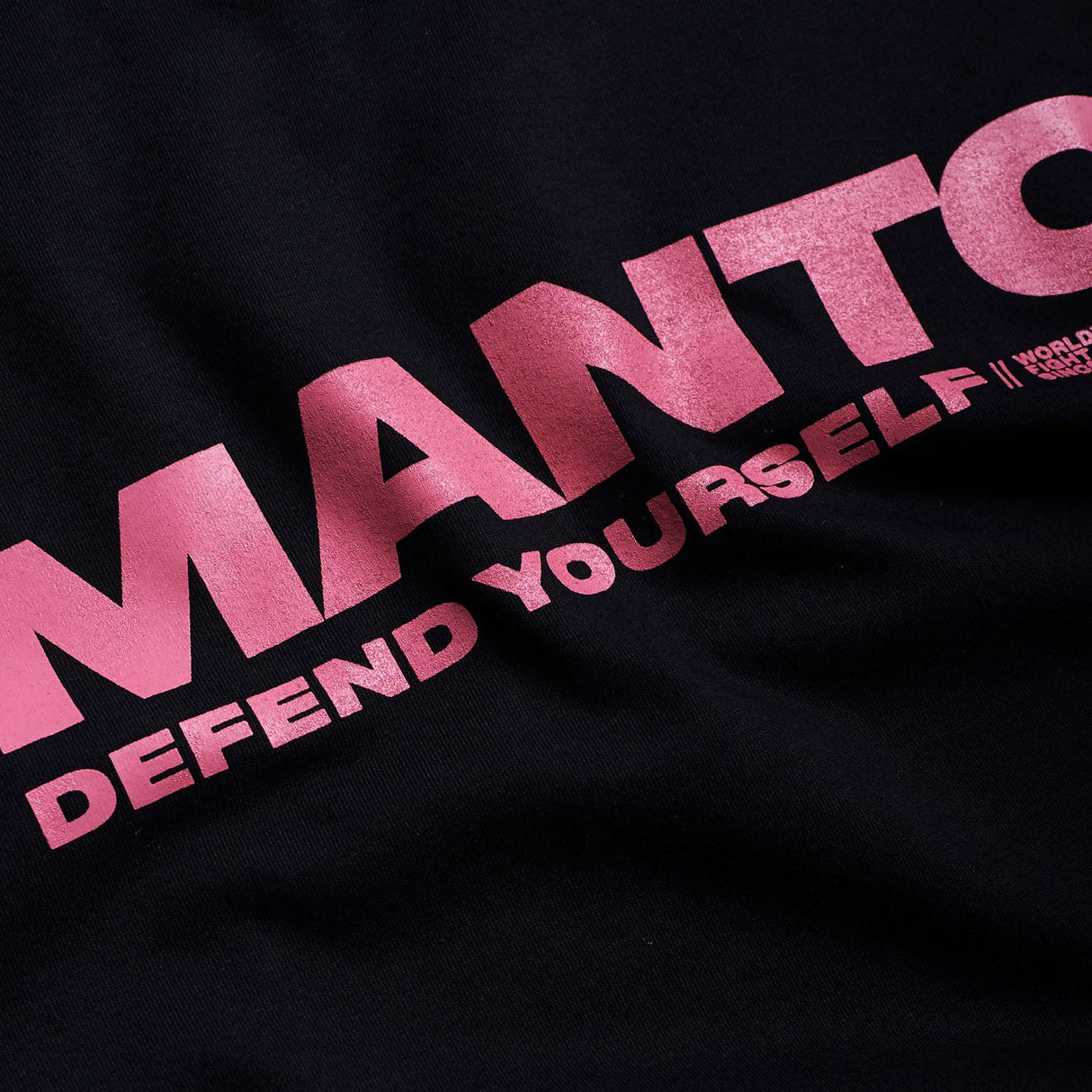 Manto, büyük boy tişört siyah/pembe savunma