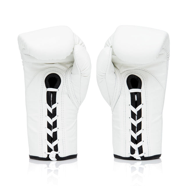 Fairtex BGL6 Lace-Up Competition Boxing Gloves White