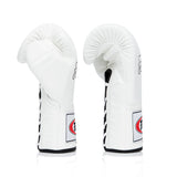 Fairtex BGL6 Lace-Up Competition Boxing Gloves White