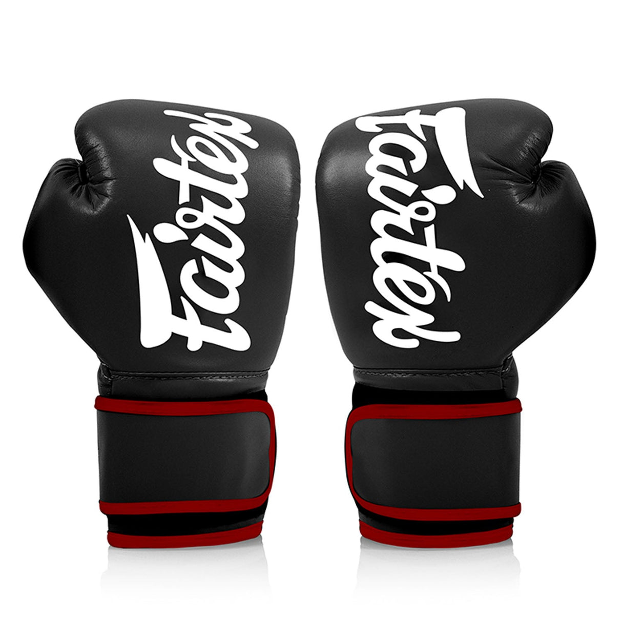 Fairtex BGV14 Microfibre Boxing Gloves Black (Red Trim)