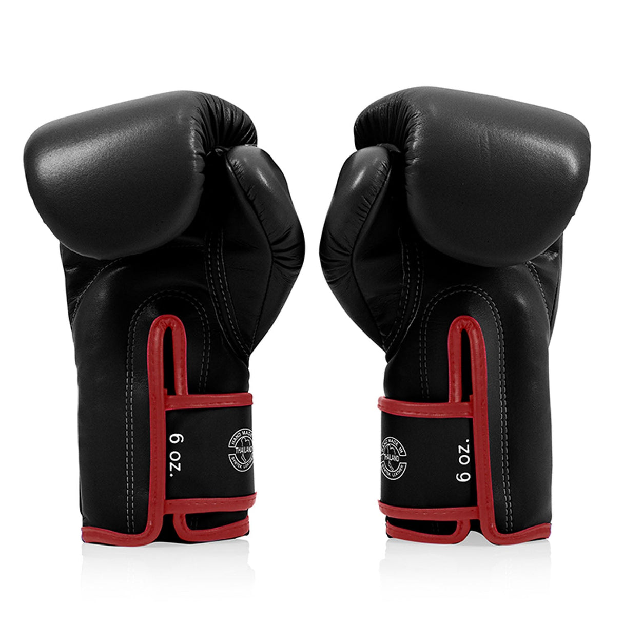 Fairtex BGV14 Microfibre Boxing Gloves Black (Red Trim)