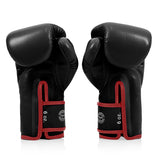 Fairtex BGV14 Microfibre Boxing Gloves Black (Red Trim)