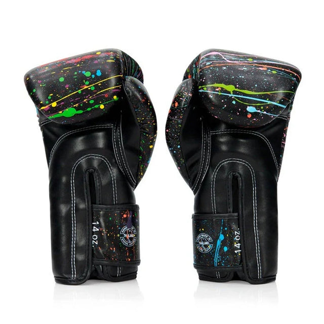 Fairtex BGV14PT Painter Microfibre Boxing Gloves Black