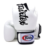 Fairtex BGV19 Deluxe Tight-Fit Boxing Gloves White
