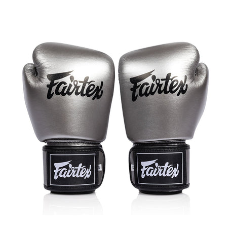 Fairtex BGV1C-PLUS Microfibre Boxing Gloves Gun Metallic