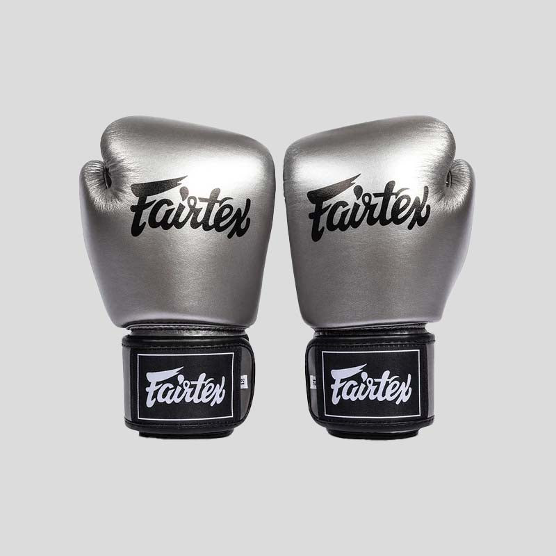 Fairtex BGV1C-PLUS Microfibre Boxing Gloves Gun Metallic