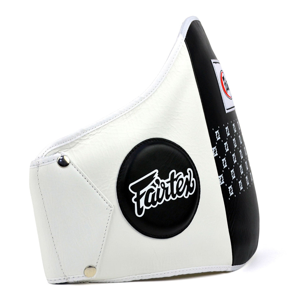 Fairtex BPV1 Standard Leather Belly Pad White/Black