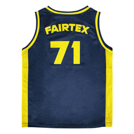 Fairtex JS27 Basketball Jersey Navy/Yellow