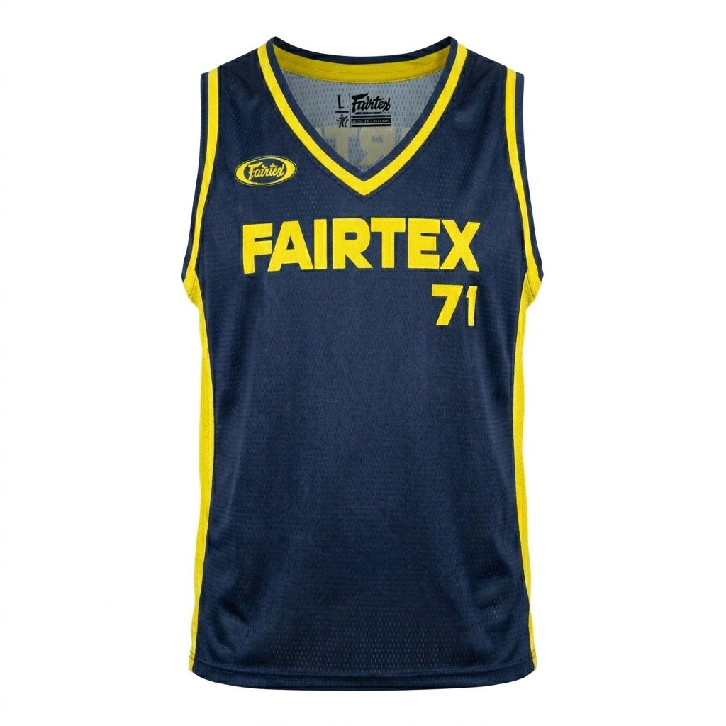 Fairtex JS27 Basketball Jersey Navy/Yellow