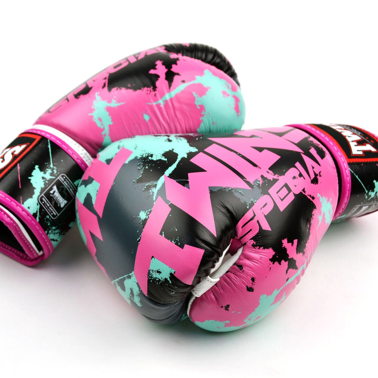 Twins Special FBGVL4 Fancy Boxing Gloves Candy White-Pink
