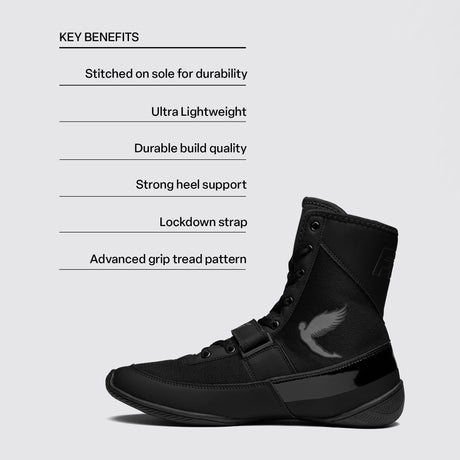 Fly Storm 2 Boxing Boots Black