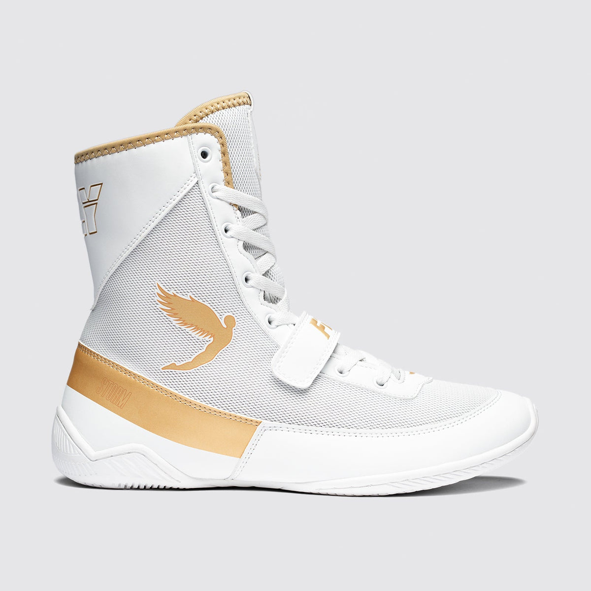 Fly Storm 2 Boxing Boots White/Gold