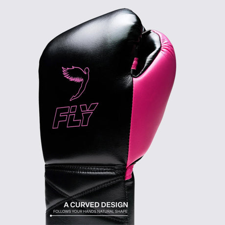 Fly Superlace Pro X 2 Boxing Gloves Black/Pink