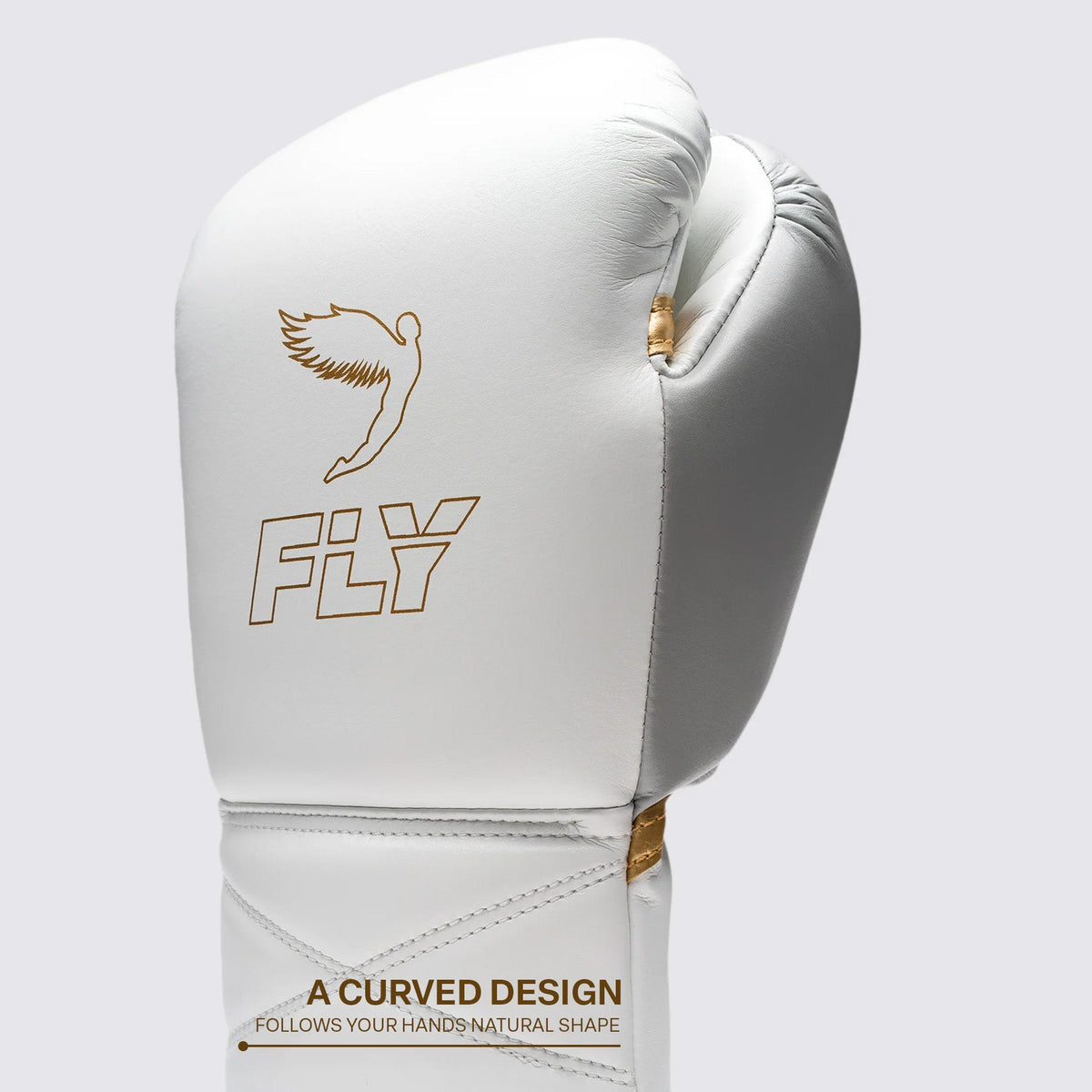Fly Superlace Pro X 2 Boxing Gloves White/Grey/Gold