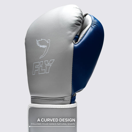 Fly Superloop Pro X 2 Boxing Gloves Grey/Space Blue