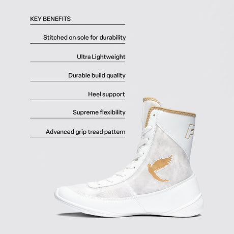 Fly Tempest Boxing Boots White/Gold