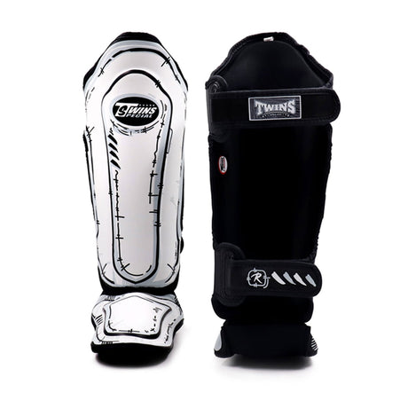 Twins Special FSGL10 Fancy Leather Shin Pads Comic