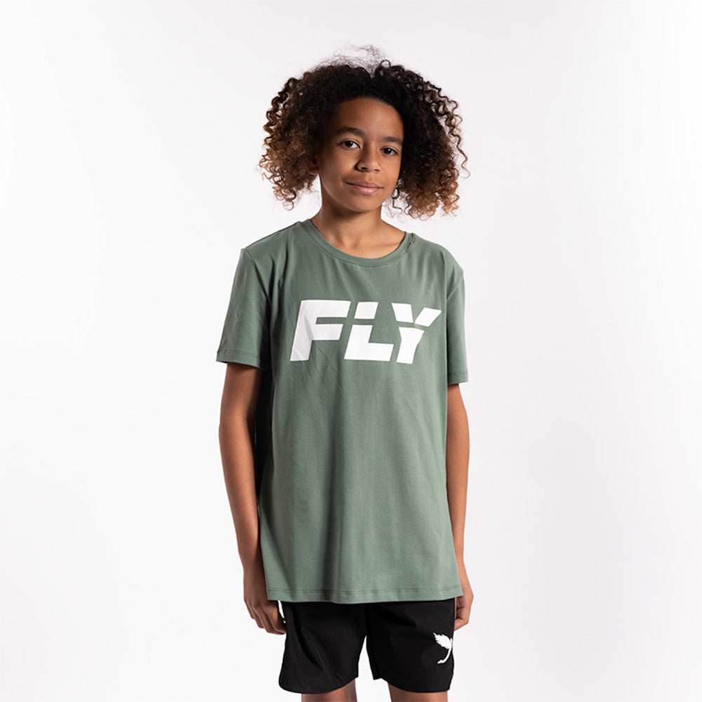 Fly Kids Big Logo Tee Green
