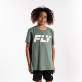 Fly Kids Big Logo Tee Green