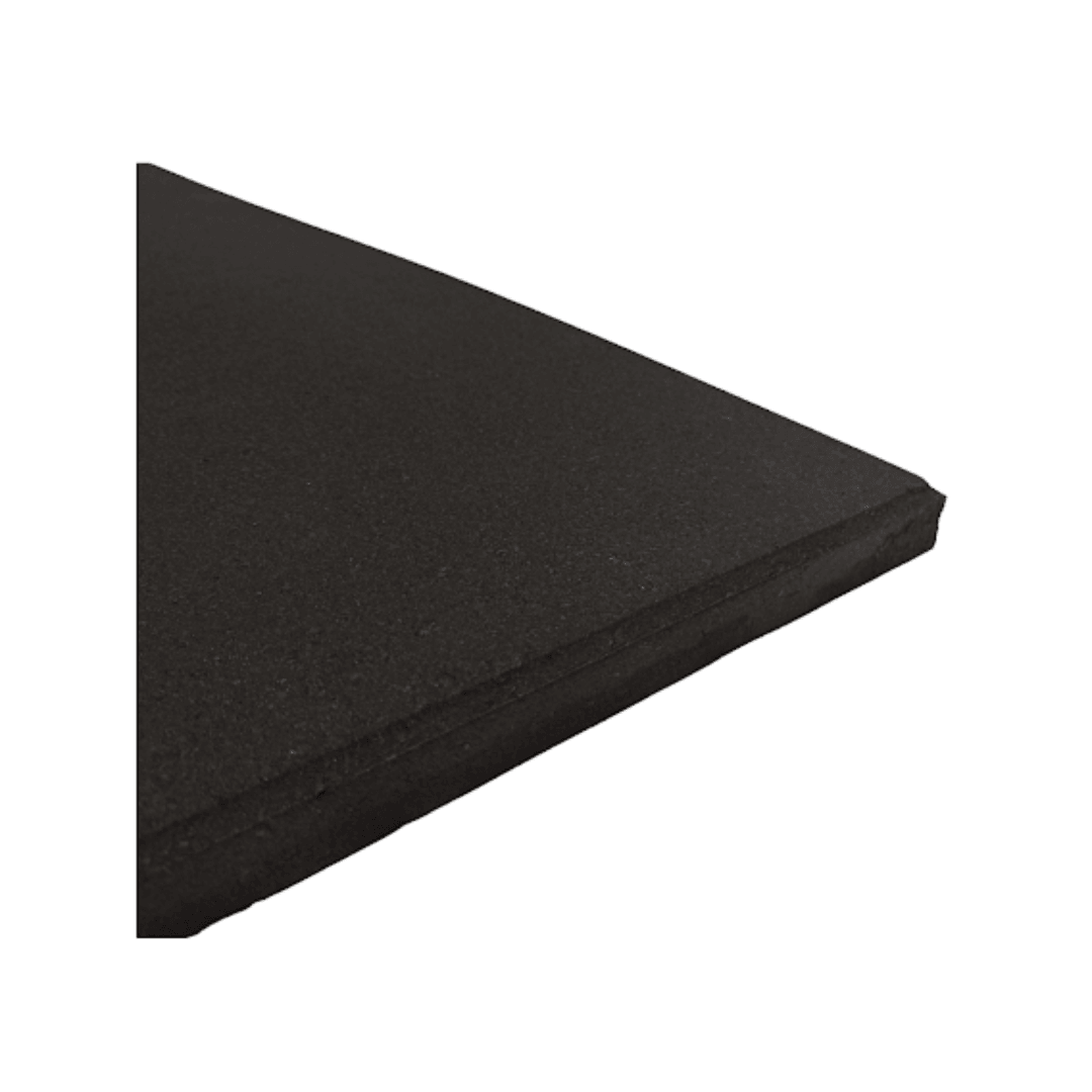 Sprung 30mm PRO Rubber Gym Floor Tiles - Heavy Duty - Black