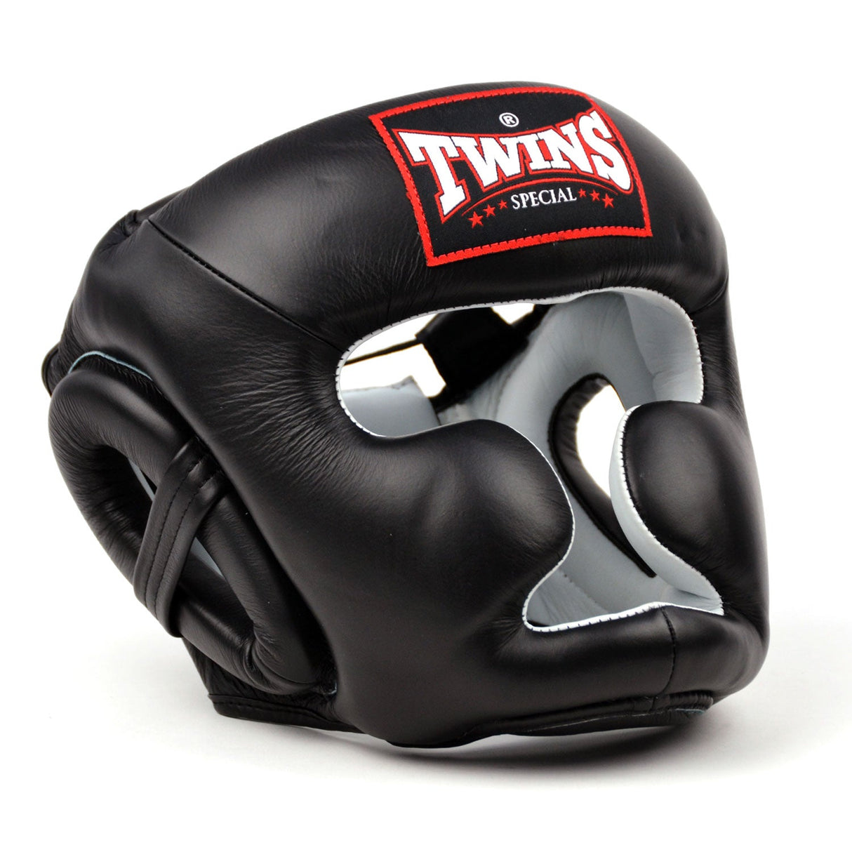 Twins Special HGL3 Leather Sparring Head Guard Black