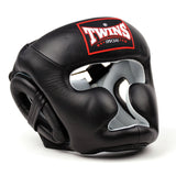 Twins Special HGL3 Leather Sparring Head Guard Black