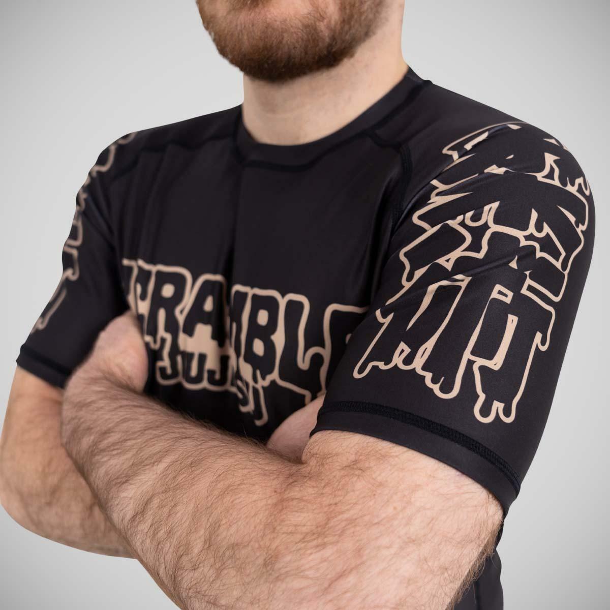 Scramble Drip Logo Rash Guard Black