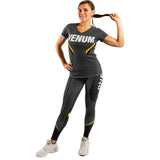 Grey/Yellow Venum Womens One FC Impact T-Shirt   