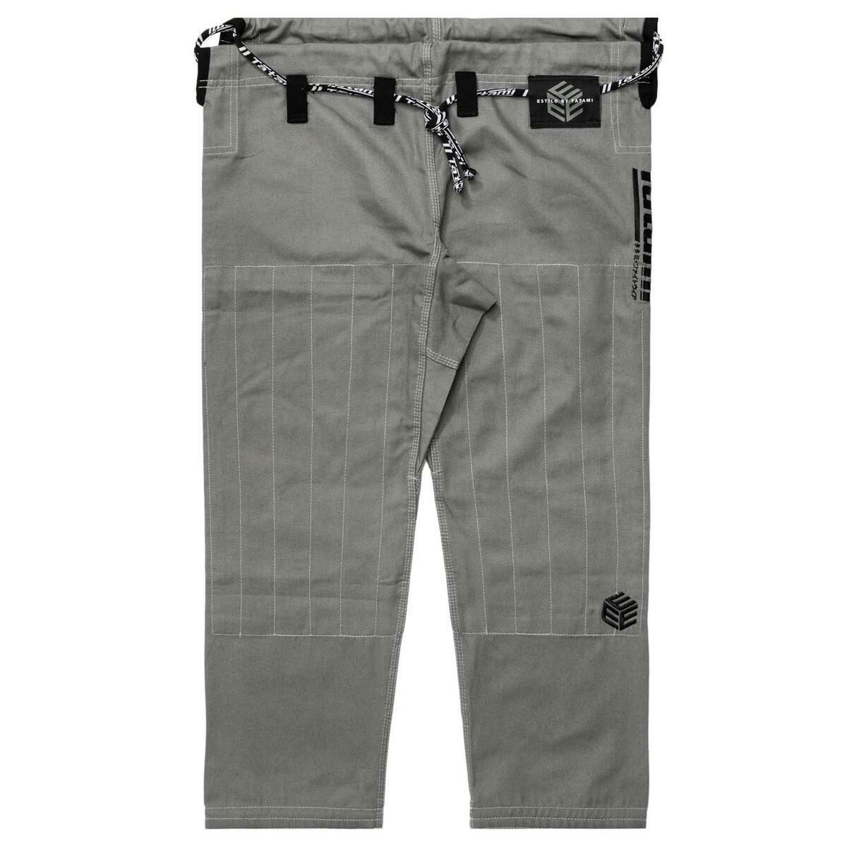 Zwart op grijze tatami vechtkleding estilo zwart label heren bjj gi