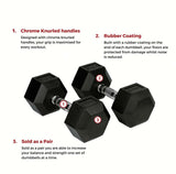 Bytomic Gummi 12 kg Hexagon Dumbbell Set Schwarz