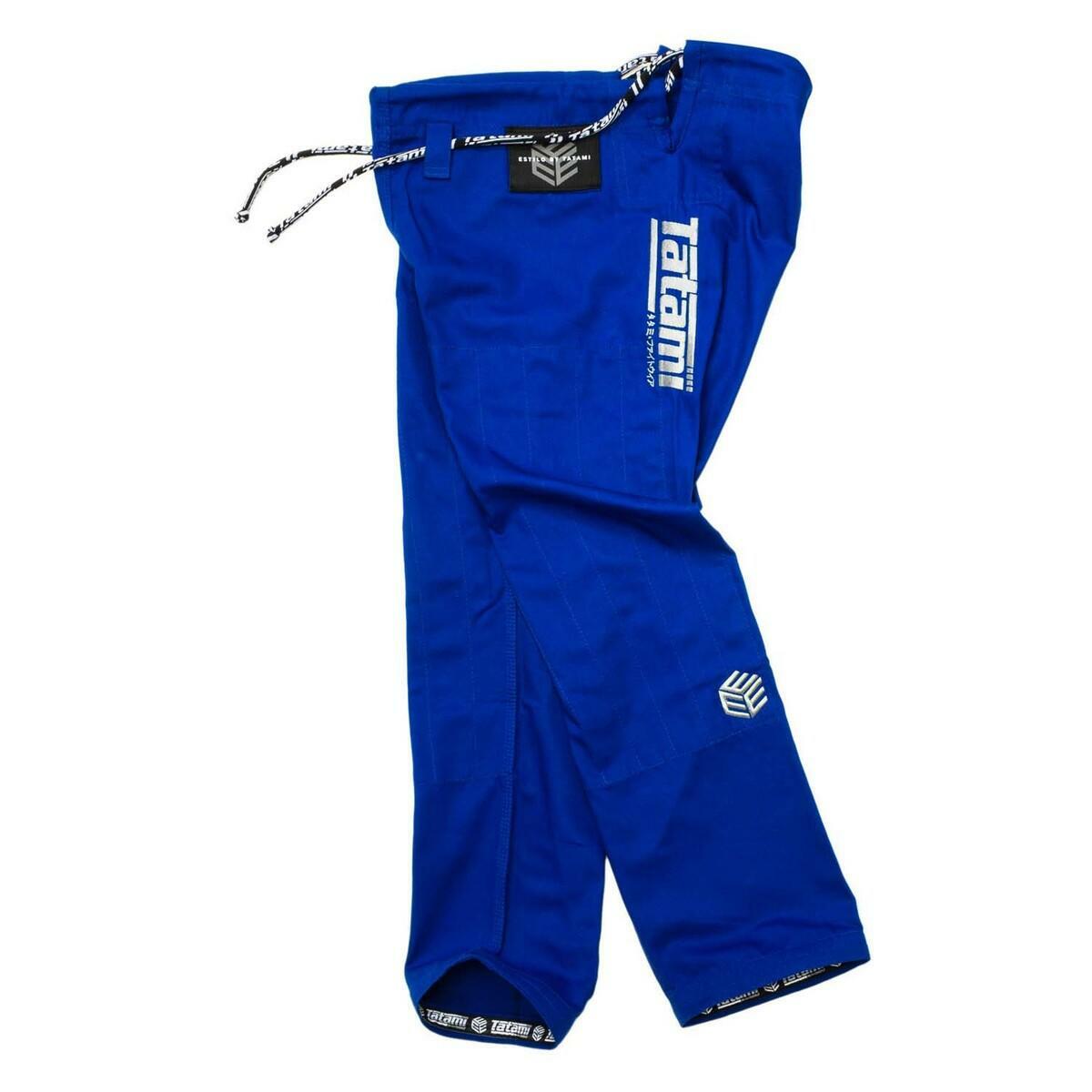 Grau auf Blue Tatami Fightwear Estilo Black Label Mens Bjj Gi