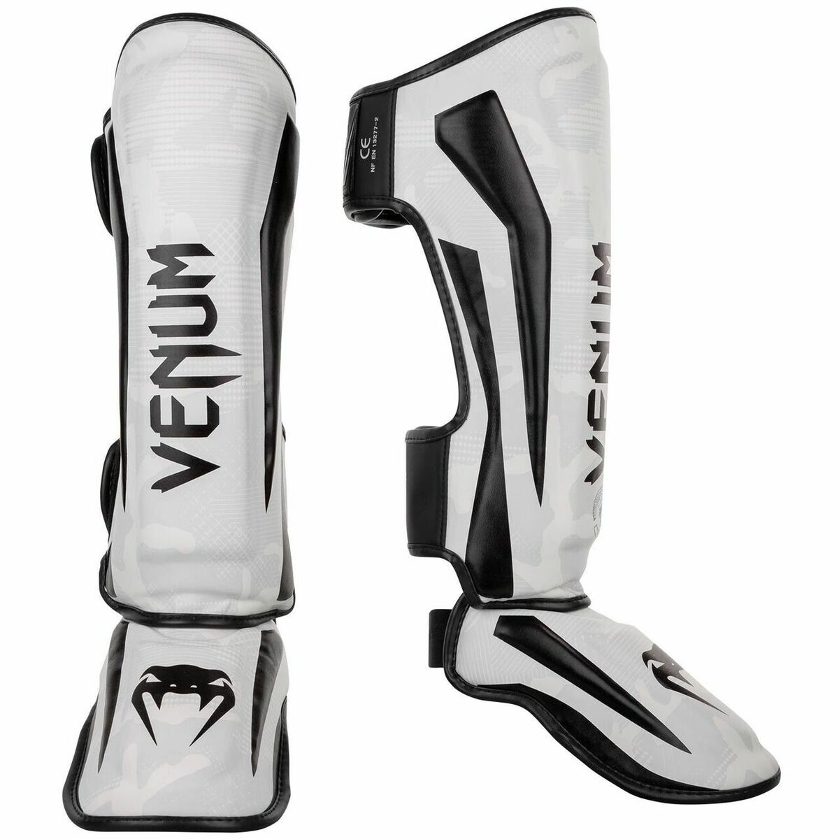 Venum Elite Shin Guards White/Camo