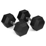 Bytomic Gummi 20 kg Hexagon Dumbbell Set Schwarz