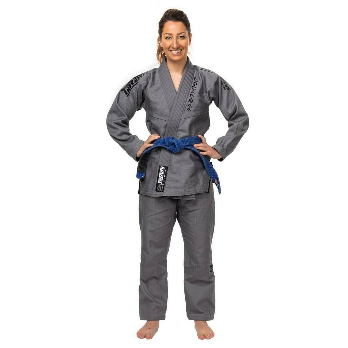 Grey/Black Tatami Fightwear Estilo Black Label Ladies BJJ Gi   