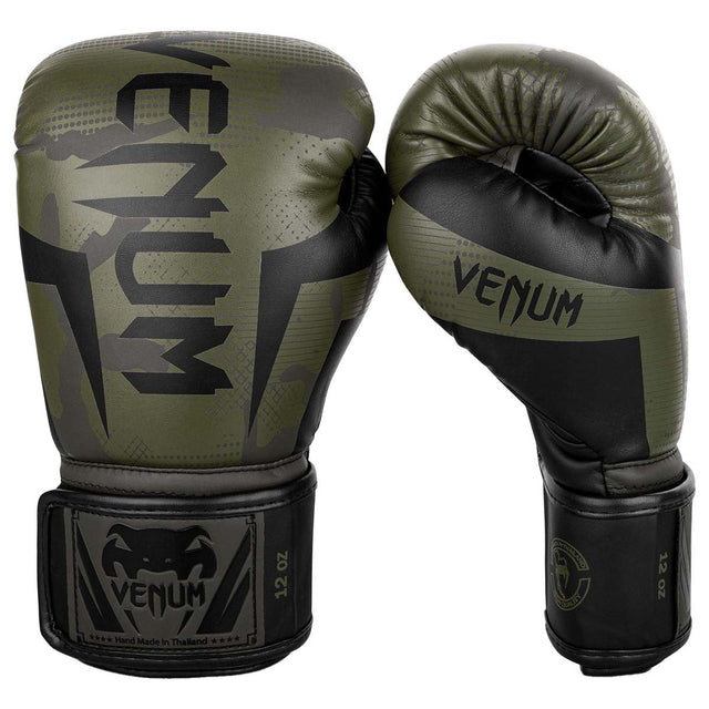 Venum Elite Boxing Gloves Khaki/Camo