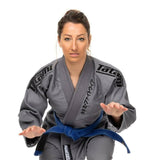 Grey/Black Tatami Fightwear Estilo Black Label Ladies BJJ Gi   