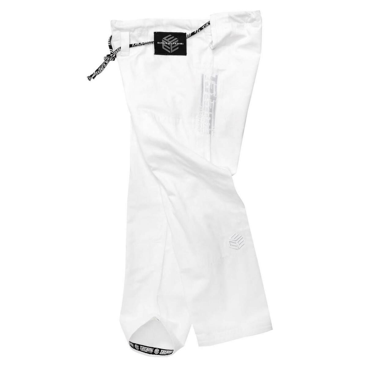 Weiß auf weißer Tatami Fightwear Estilo Black Label Mens Bjj Gi