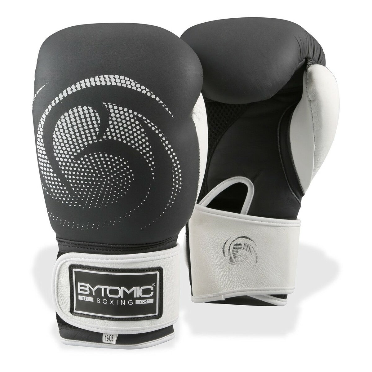 Guantes de boxeo de cuero heredado bytómico negro