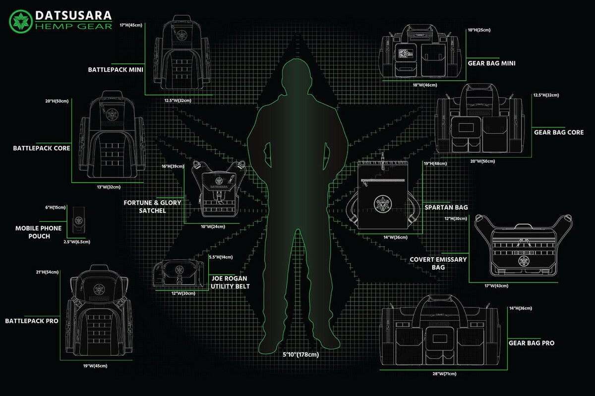Schwarzes Datsusara -Hanf -Kerntasche