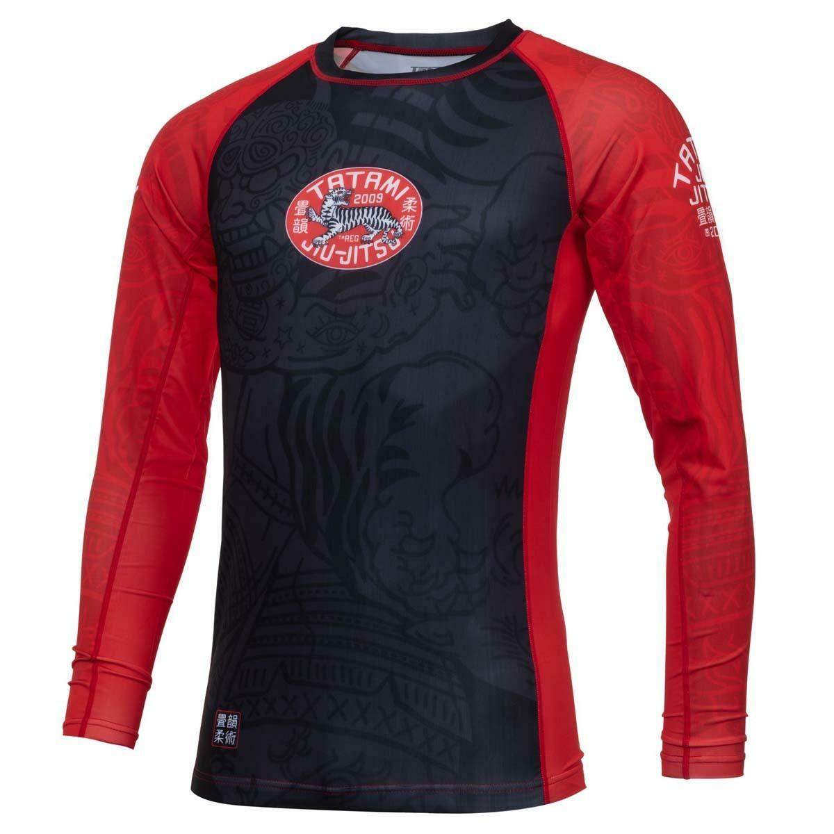 Czarny Tatami Takedown Tiger Eco Tech Recycled Rash Guard