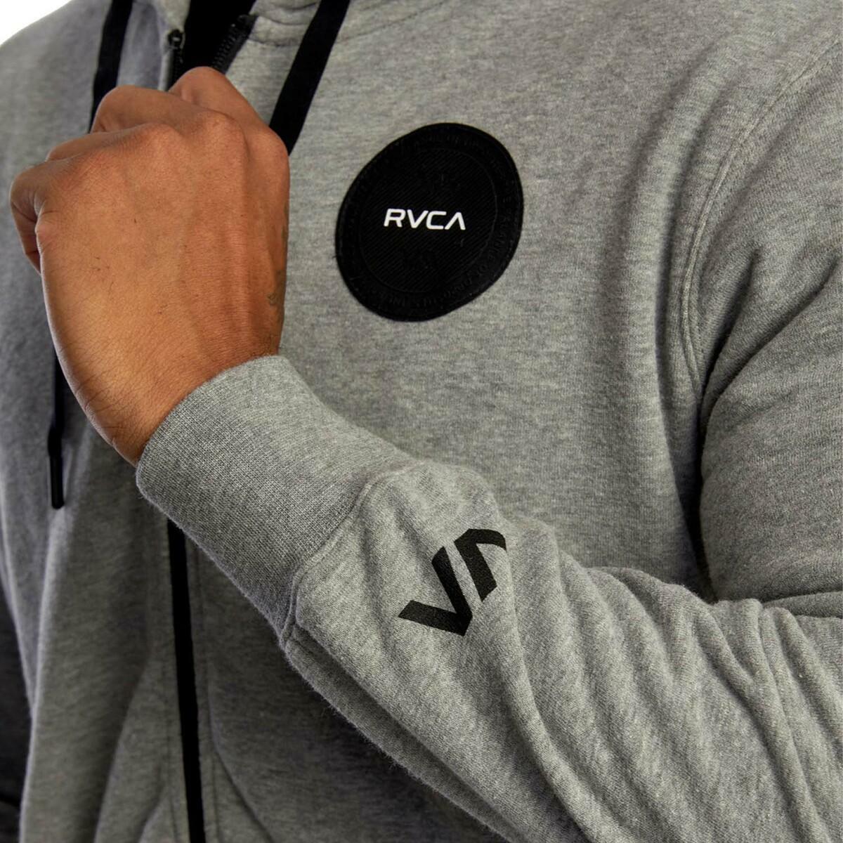 Graues RVCA Swift Reißverschluss Hoodie