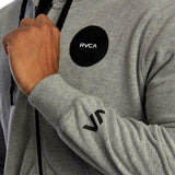 Graues RVCA Swift Reißverschluss Hoodie