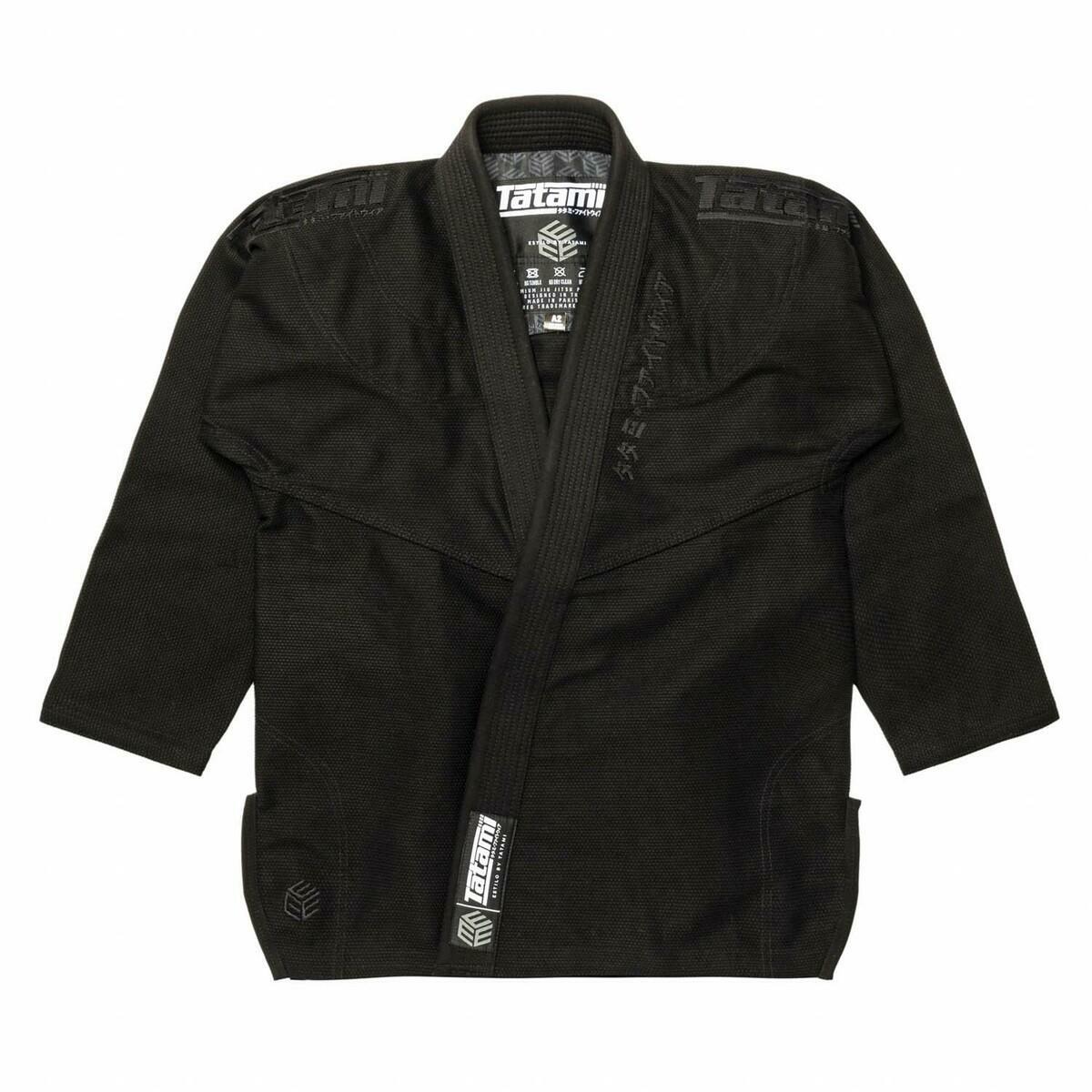 Zwart op zwarte tatami vechtkleding estilo zwart label heren bjj gi