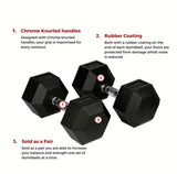 Bytomic Gummi 20 kg Hexagon Dumbbell Set Schwarz