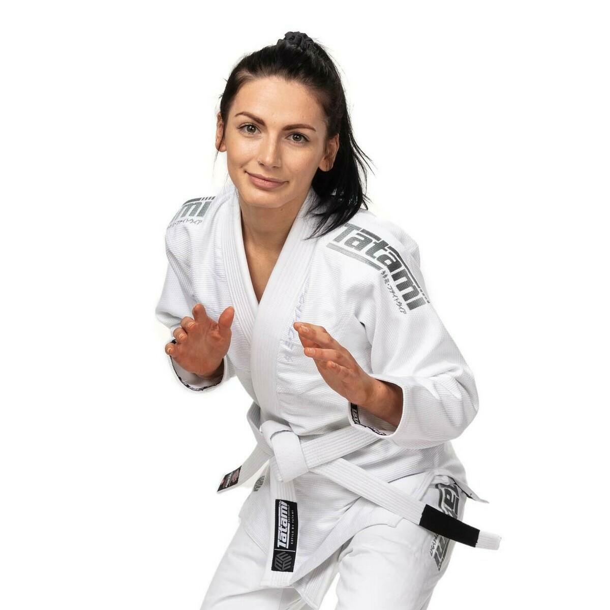 Weiß/grau Tatami Fightwear Estilo Black Label Ladies Bjj Gi