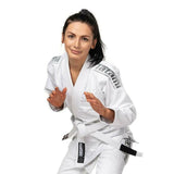 Weiß/grau Tatami Fightwear Estilo Black Label Ladies Bjj Gi