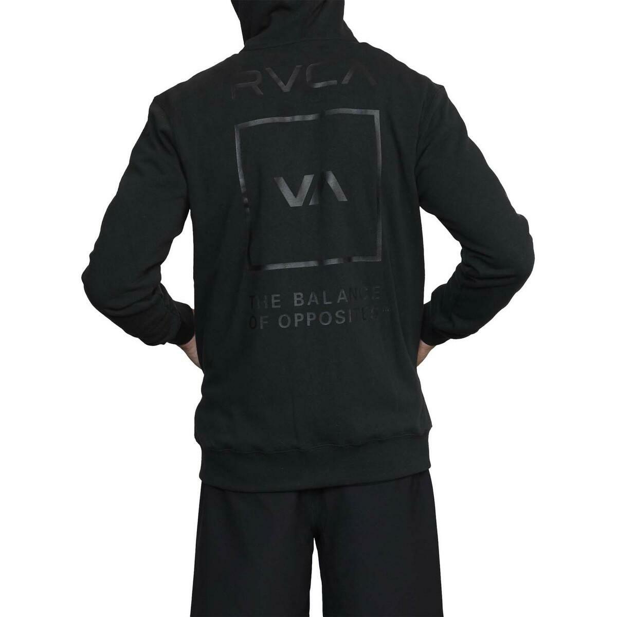 Schwarzer RVCA Swift Box Reißverschluss Hoodie